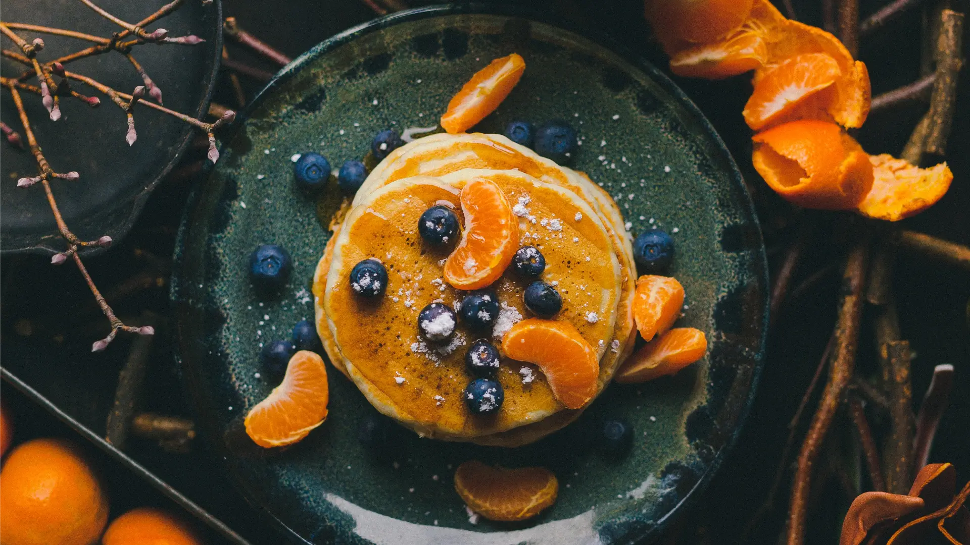 blueberry and orange pancakes 