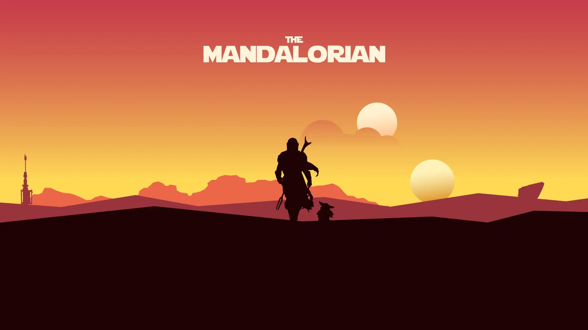 the mandalorian stylized poster