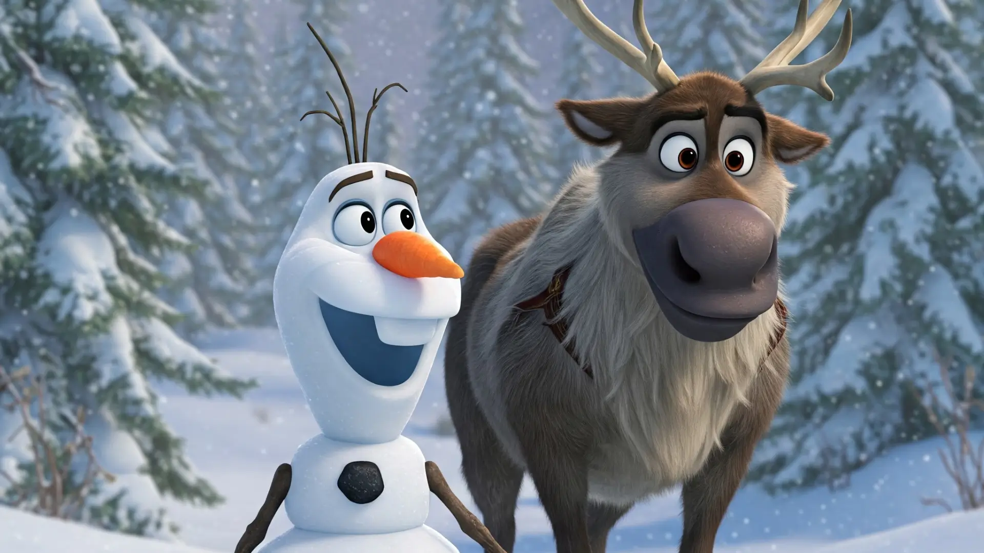 cast of frozen hugging olaf