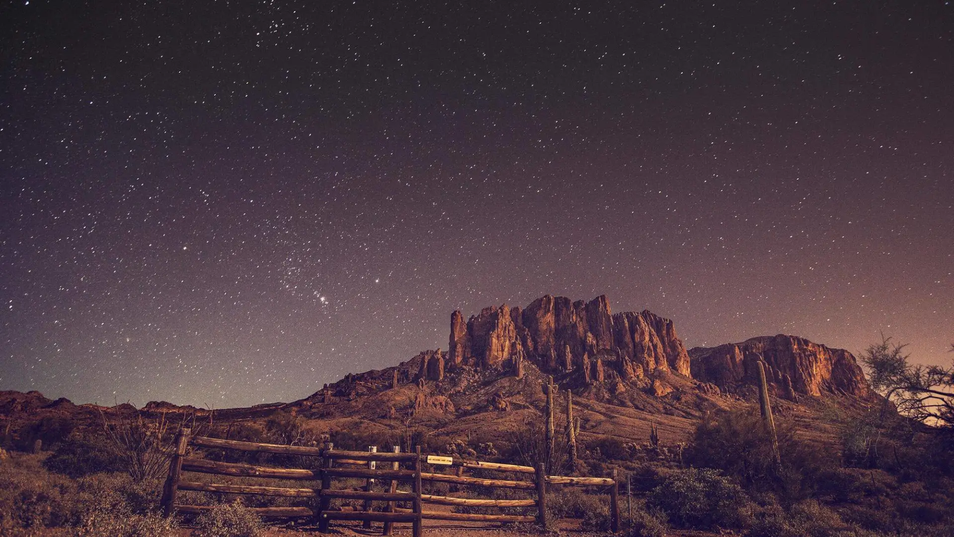 arizona desert night sky