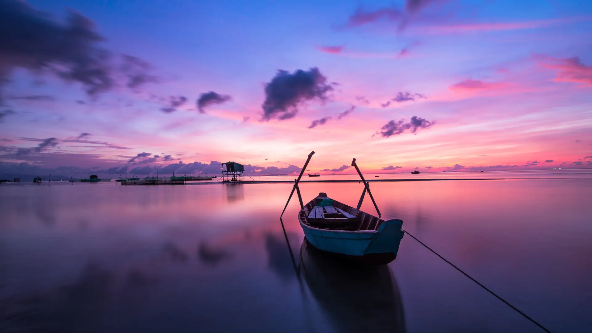 fishing boat at twilight