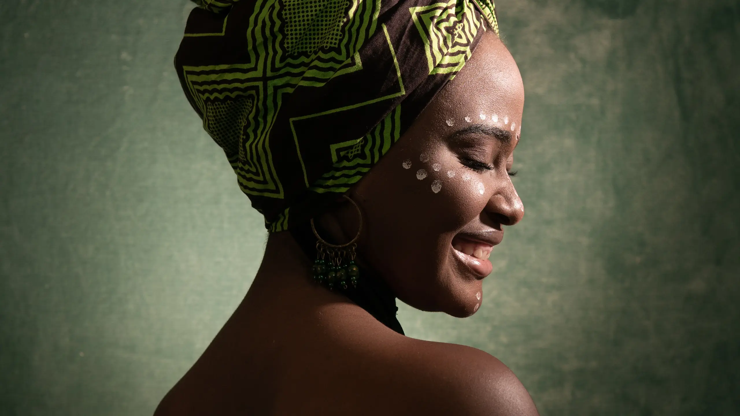 woman wearing headwrap