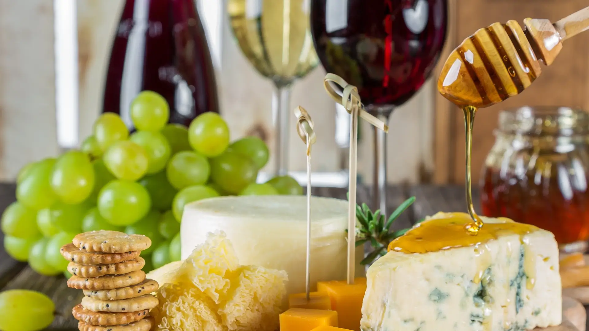 wine and cheeseboard