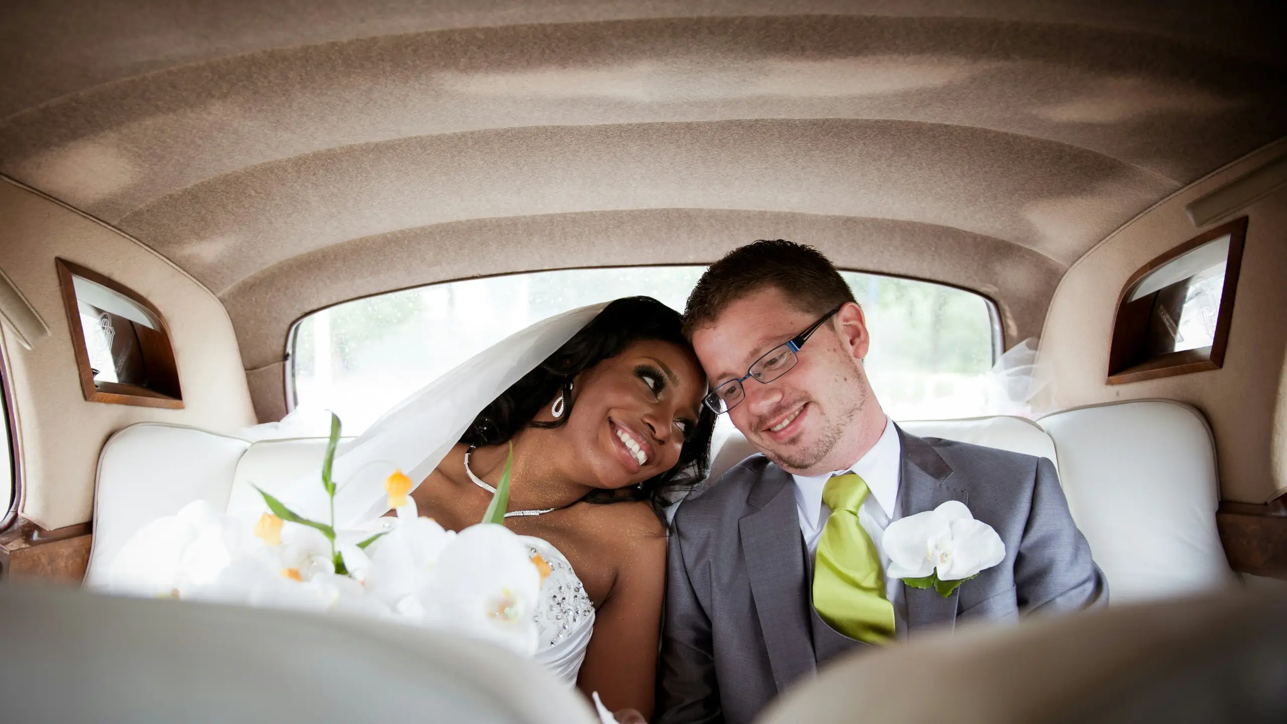 couple sat in car