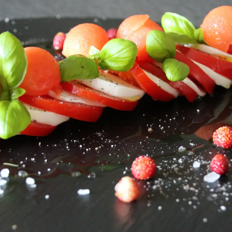 tomato basil canape