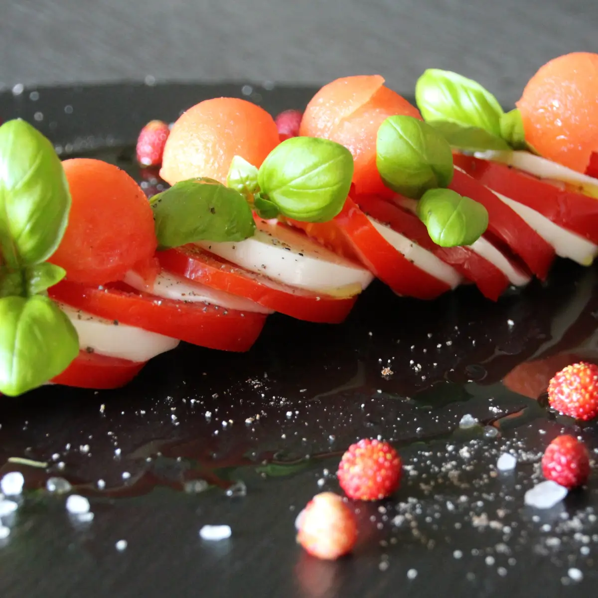 tomato basil canape