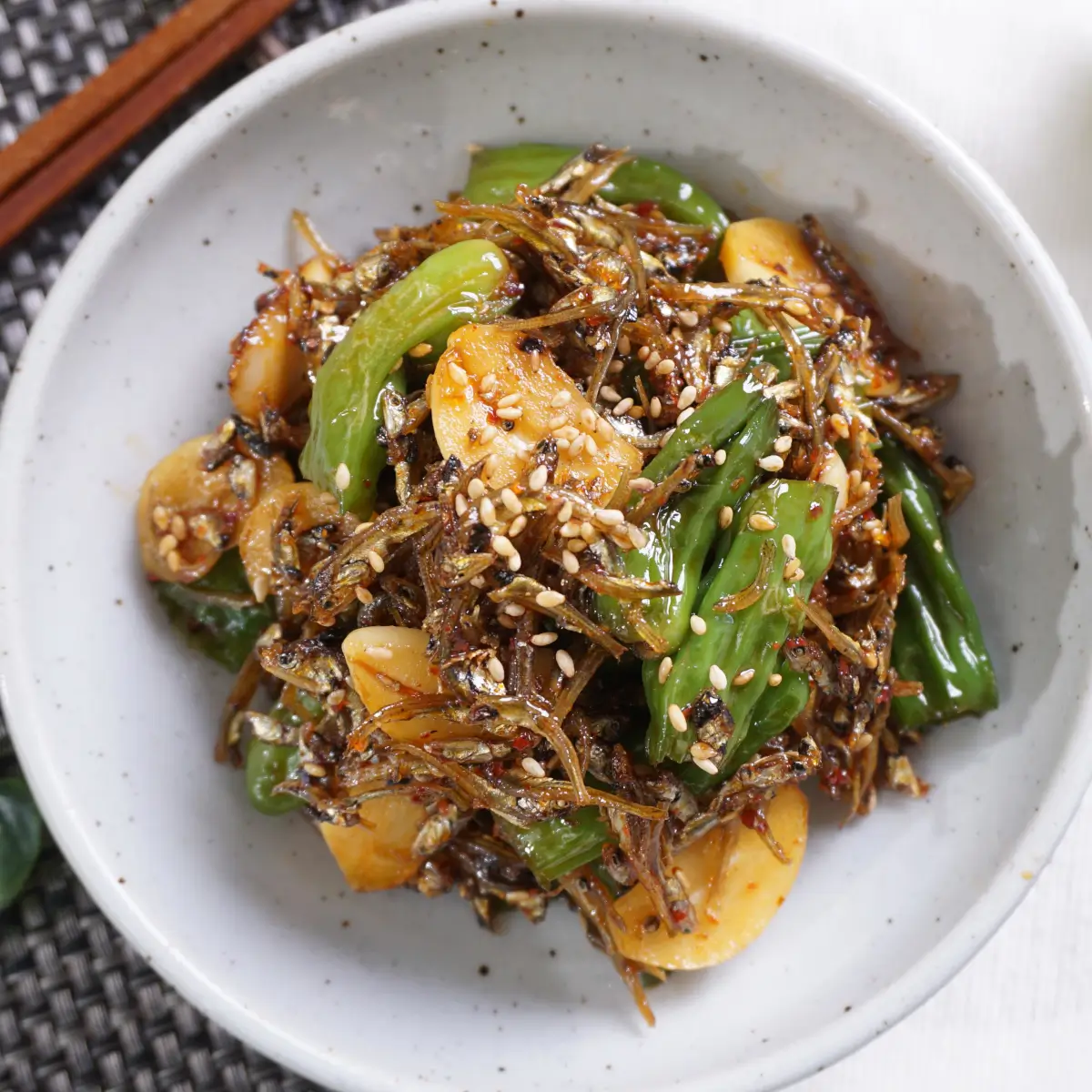 anchovy sesame salad